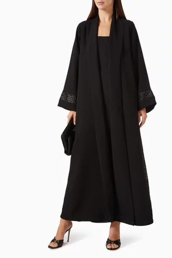 Zainah Thread-embroidered Abaya