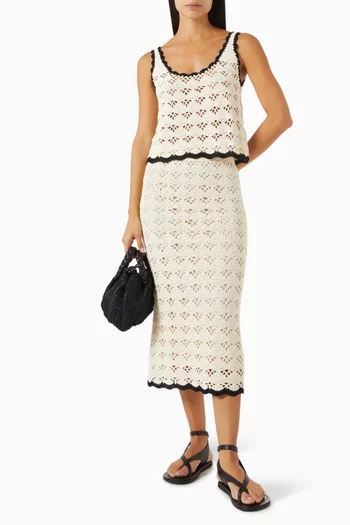 Rhiannon Crochet Skirt in Cotton