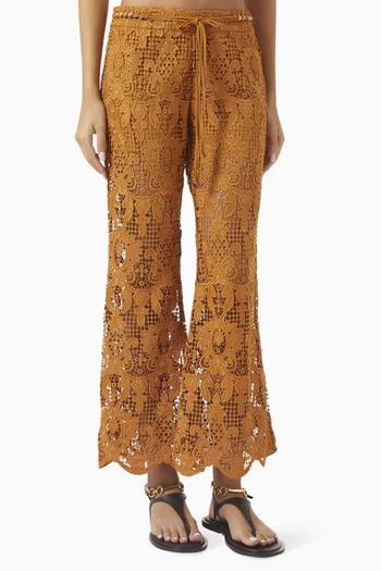 Coco Flared Pants in Lace