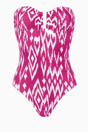 Warm Bustier One-piece Swimsuit