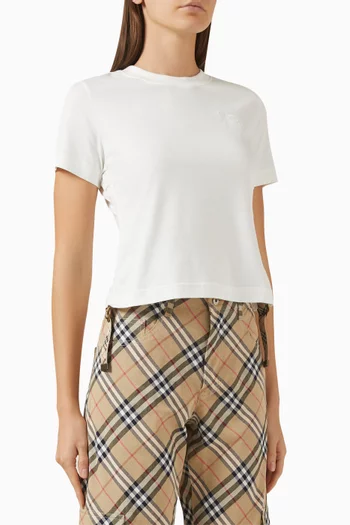 Check Buckle T-shirt in Cotton
