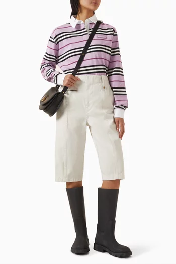 Striped Polo Shirt in Cotton