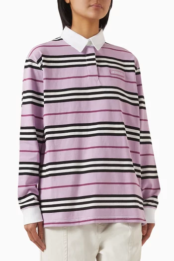 Striped Polo Shirt in Cotton