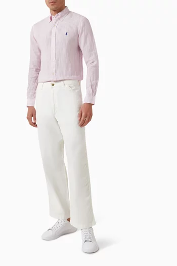 Embroidered Shirt in Linen