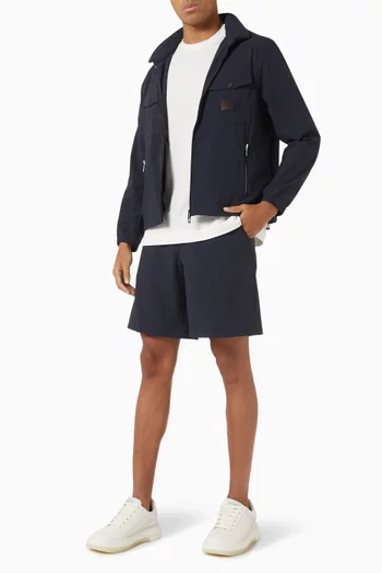 Bermuda Shorts in Stretch Seersucker