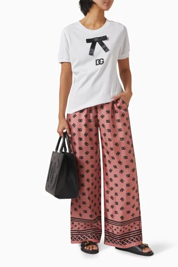DG Logo Bow T-shirt in Cotton