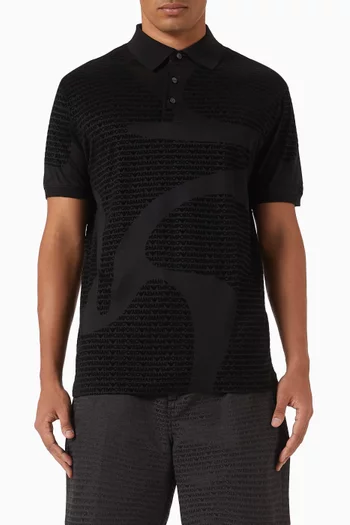 Flocked Logo Polo Shirt