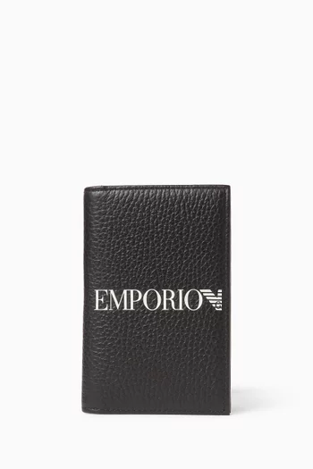 Logo Bifold Cardholder in Leather