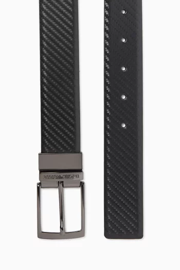 Reversible Embossed Belt in Leather