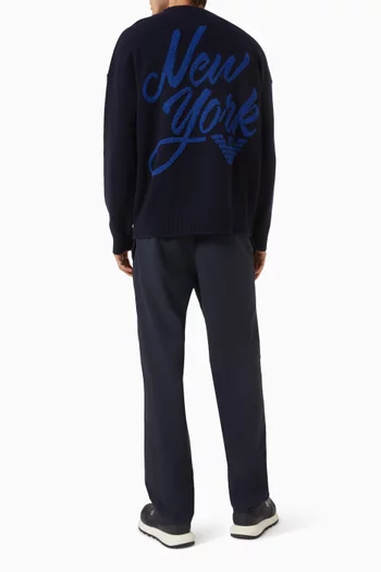 Back NY Logo Sweater in Knit