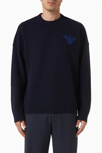 Back NY Logo Sweater in Knit