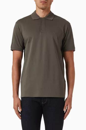 Logo Polo Shirt in Cotton