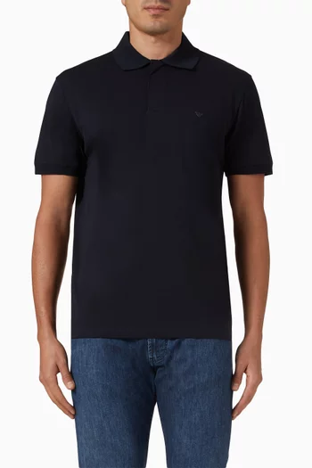 Logo Polo Shirt in Cotton