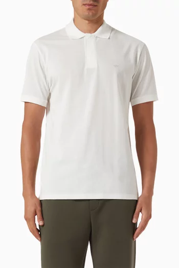 Logo Polo Shirt in Cotton