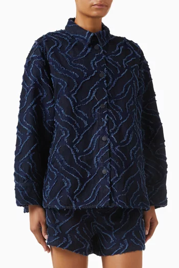 جاكيت بنقشة شرّابات دينم