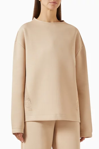 Rhinestone-embellished Logo Sweatshirt