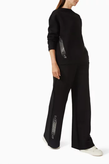 Rhinestone-embellished Logo Sweatpants