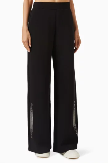 Rhinestone-embellished Logo Sweatpants