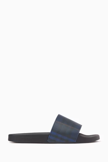 Furley Check Slides in Rubber