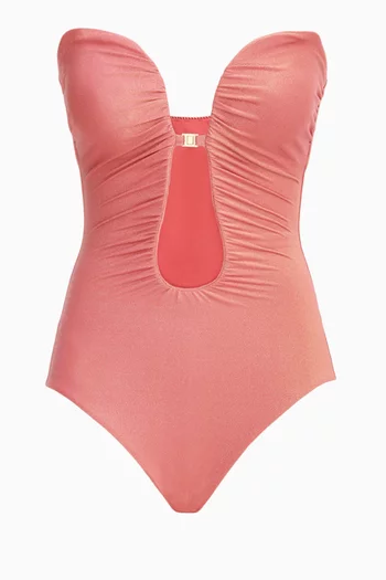 Rhiannon Plunge-neck One-piece Swimsuit
