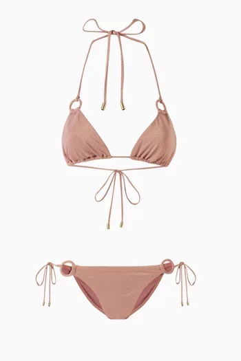 Rhiannon Metallic Ring Bikini Set