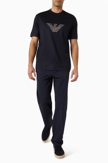Macro Logo T-shirt in Lyocell-blend Jersey