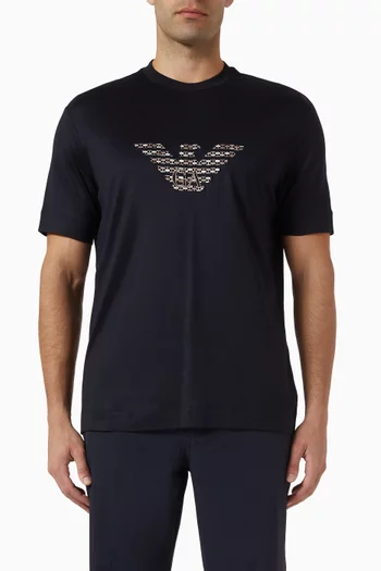Macro Logo T-shirt in Lyocell-blend Jersey