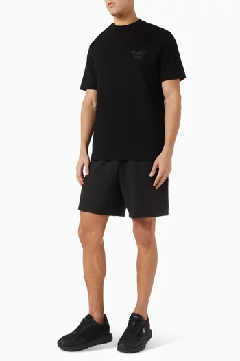 Embossed Eagle Logo T-shirt in Cotton