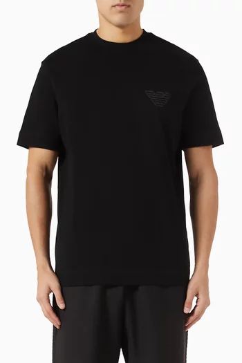 Embossed Eagle Logo T-shirt in Cotton