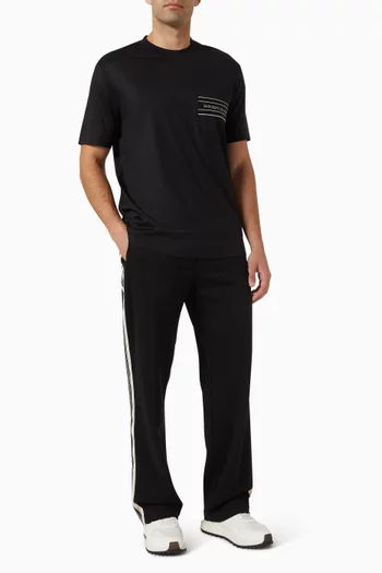 Logo-tape T-shirt in Lyocell-blend Jersey