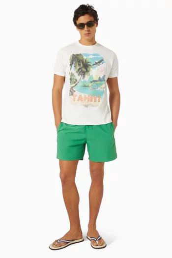 Tahiti-print T-shirt in Cotton