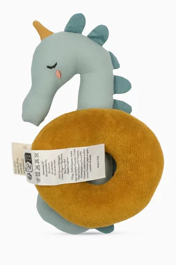 Seahorse Rattle in Organic Cotton