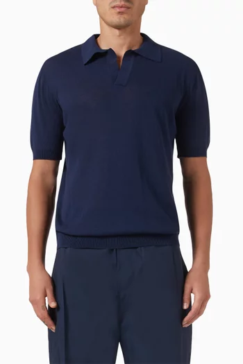 Polo Sweater in Cotton Knit