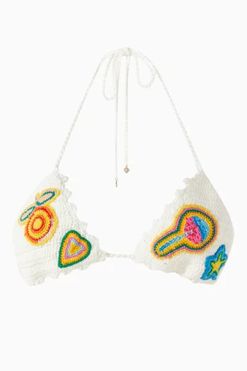 Patches Bikini Top in Crochet