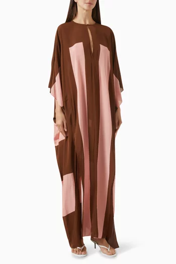 Bold Striped Kaftan in Viscose
