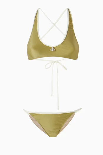 Solid AD Straps Bikini Set