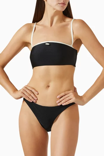 Solid AD Straps Bikini Set