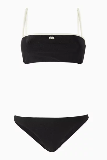 Solid AD Straps Bikini Set