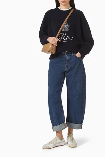 بنطال جينز بتصميم منفوخ دينم