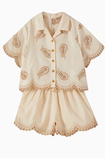 Embroidered Rhiannon Shirt in Cotton