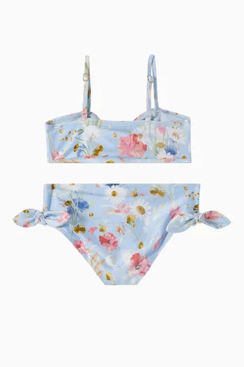 Floral-print Lucky Bikini Set
