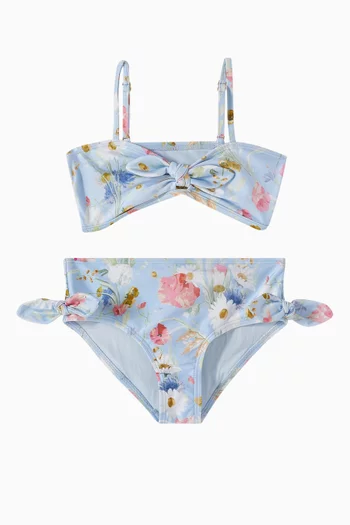 Floral-print Lucky Bikini Set