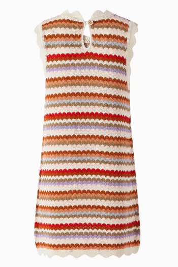 Lucky Striped Dress in Cotton-knit