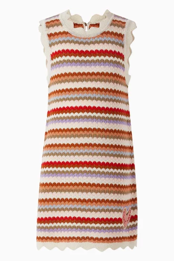 Lucky Striped Dress in Cotton-knit