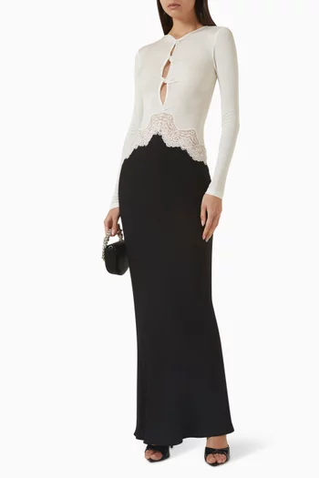 Open Twist Verner Lace Maxi Dress
