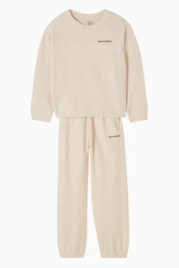 Serif Logo Sweatpants in Cotton-fleece