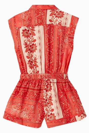Bandana-print Lucky Playsuit in Cotton