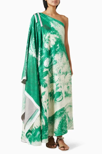 Minerva One-shoulder Dress in Silk