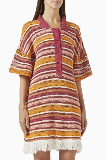 Cabana Crochet Mini Dress in Cotton