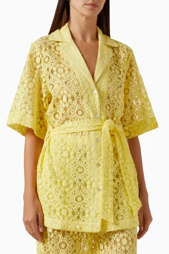 Belted Shirt in Lace